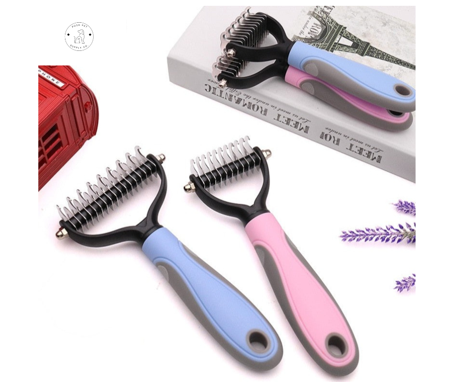 Dog grooming brush top set