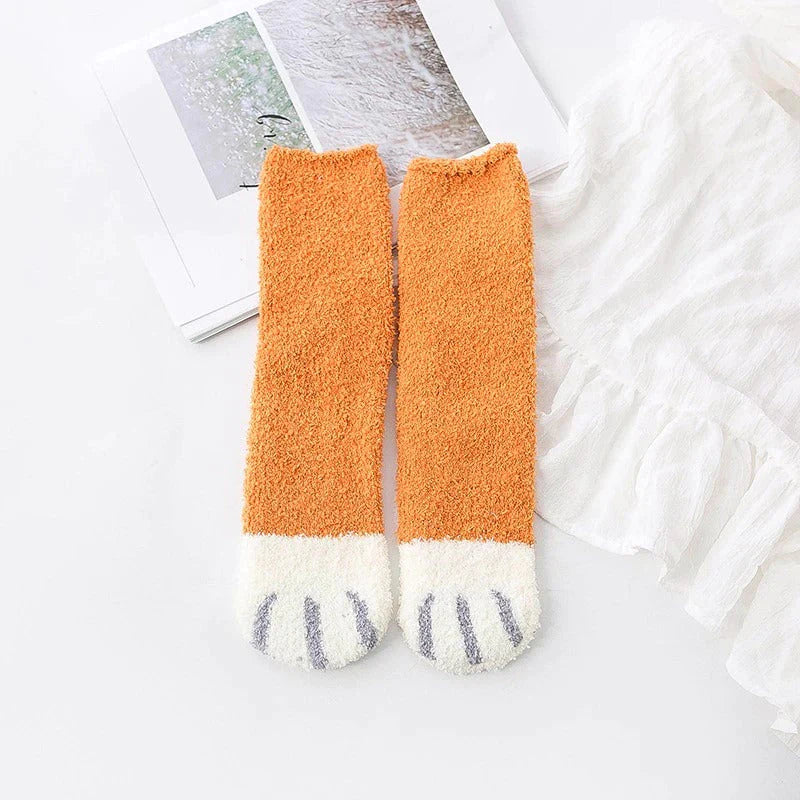 COZY CAT PAW PRINT SOCKS FOR WOMEN