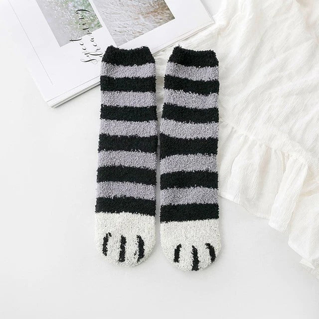 COZY CAT PAW PRINT SOCKS FOR WOMEN