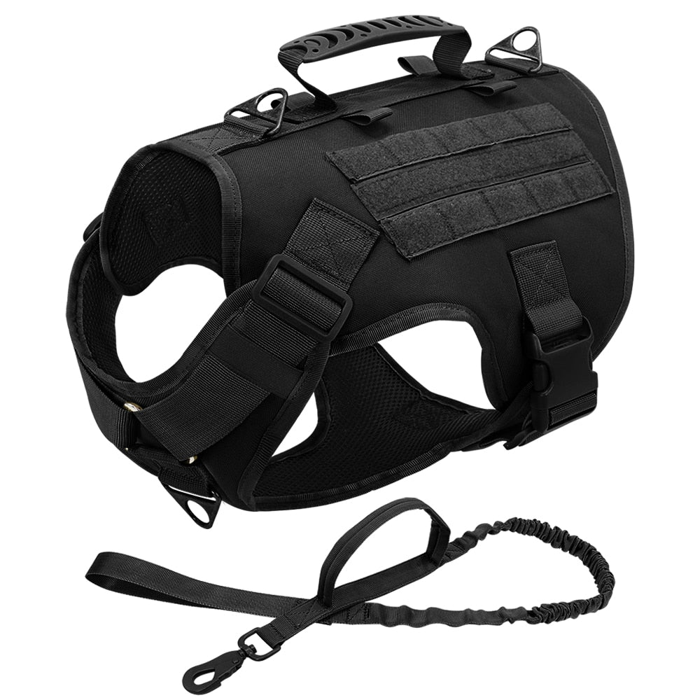 MILITARY NO-PULL HARNESS WITH LEASH SET