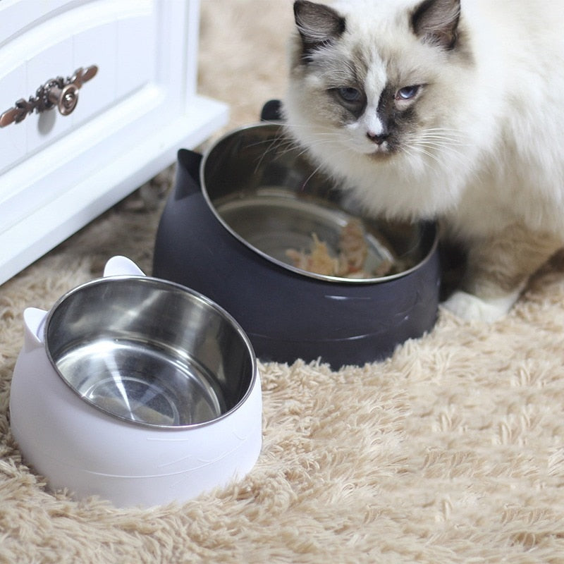 RAISED NO SLIP INSULATED CAT FOOD AND WATER BOWL