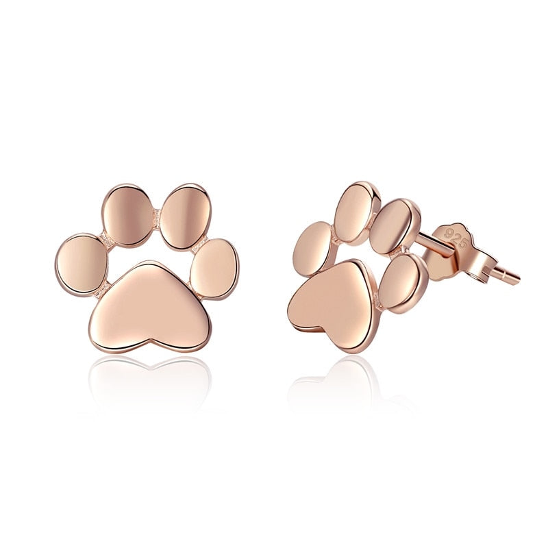 STUNNING PAW PRINT STUD EARRINGS