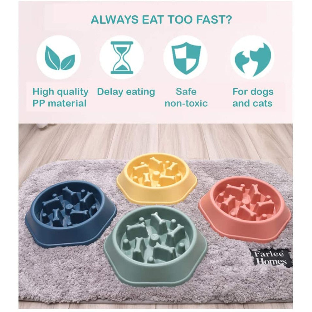 INTERACTIVE SLOW FEED DOG FOOD BOWL