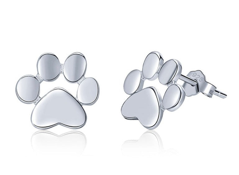 STUNNING PAW PRINT STUD EARRINGS