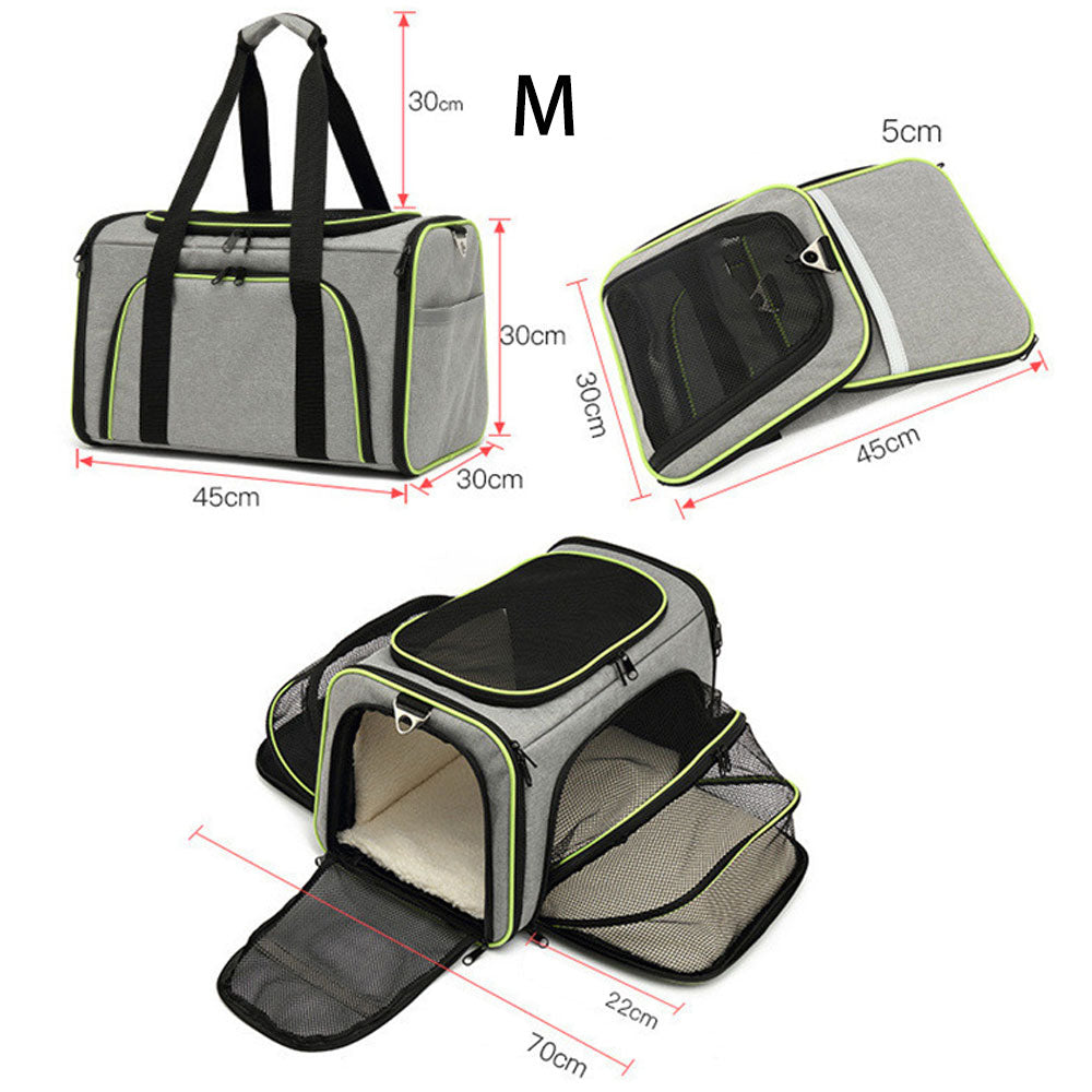 DOG CAT CARRIER BREATHABLE TRAVEL TOTE BAG