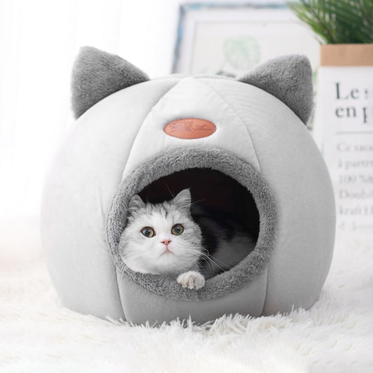 CALMING CAT CAVE WITH REMOVABLE BED CUSHION