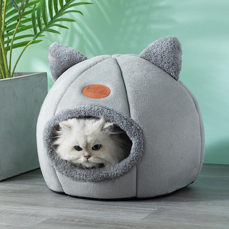 CALMING CAT CAVE WITH REMOVABLE BED CUSHION