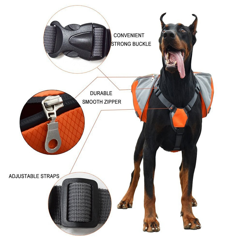 K9 HIKING SADDLEBAG HARNESS