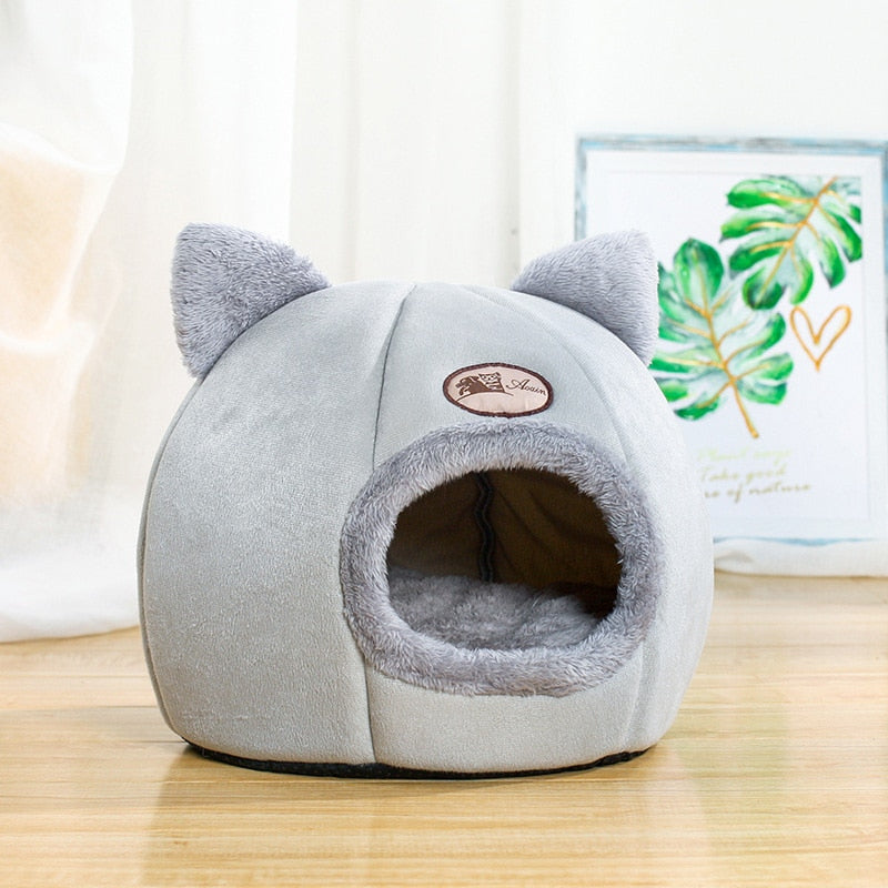 CALMING CAT CAVE WITH REMOVABLE BED CUSHION