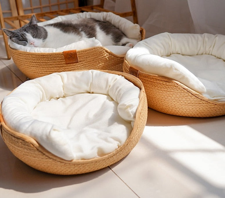 HANDWOVEN BAMBOO COZY BED