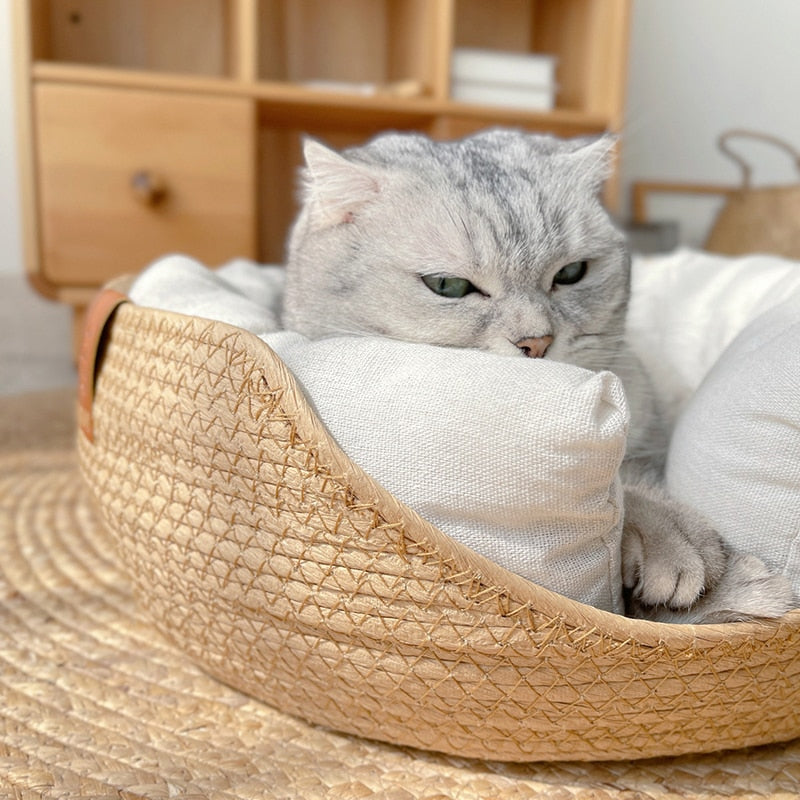 HANDWOVEN BAMBOO COZY BED