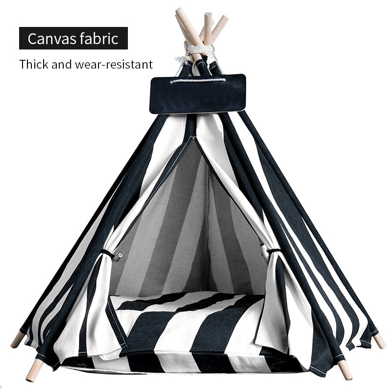 DESIGNER PORTABLE PET TEEPEE FOR DOGS & CATS