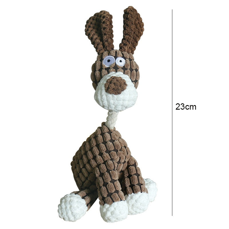 SQUEAKY PLUSH DOG TOYS WITH CHEW GUARD TECHNOLOGY