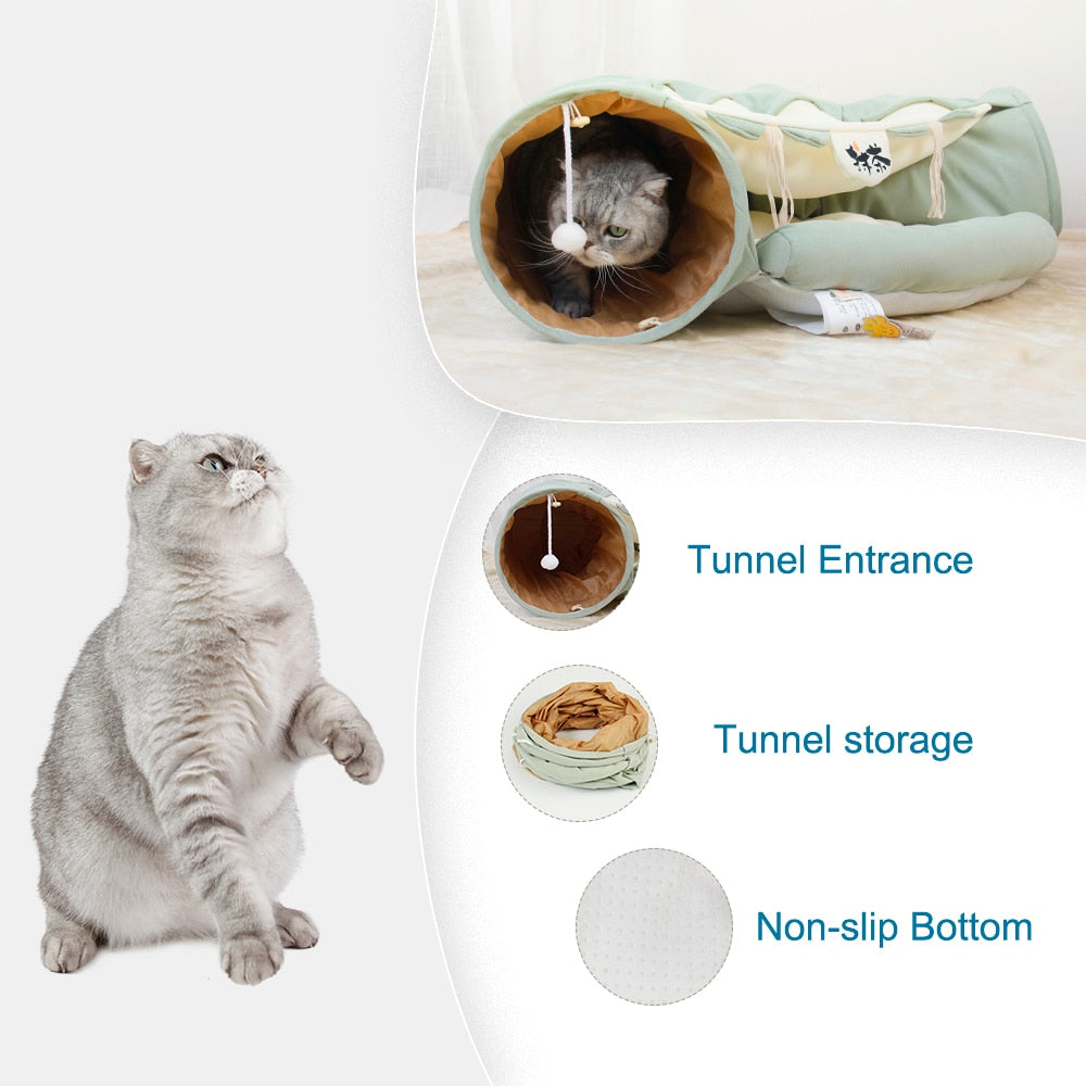 SUSHI BAR CAT TUNNEL WITH REMOVABLE CAT BED