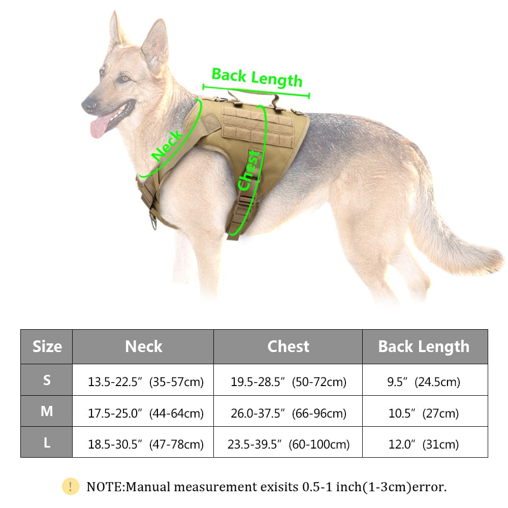 MILITARY NO-PULL HARNESS WITH LEASH SET