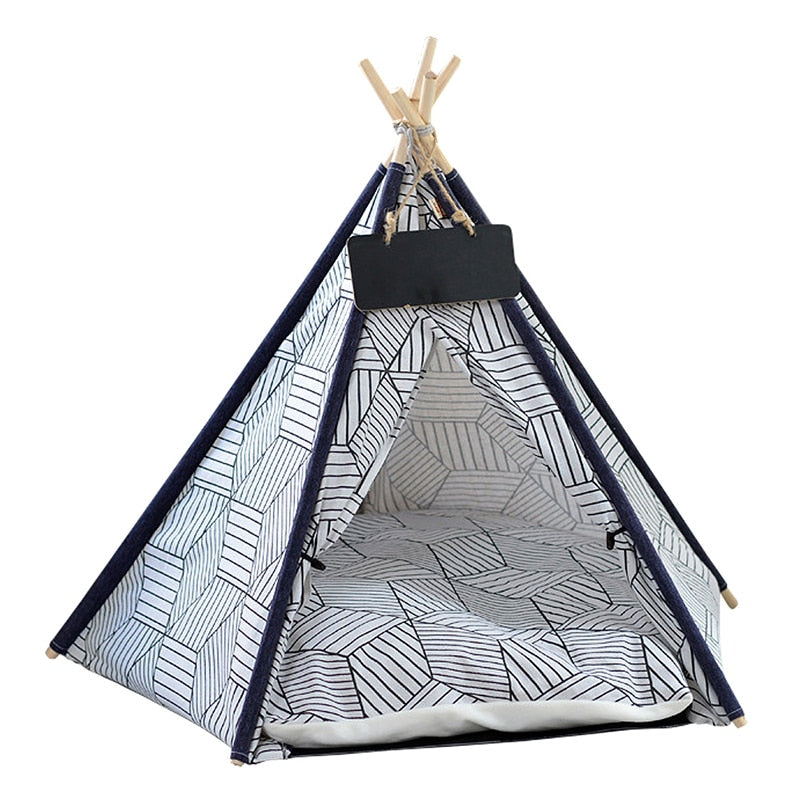 DESIGNER PORTABLE PET TEEPEE FOR DOGS & CATS