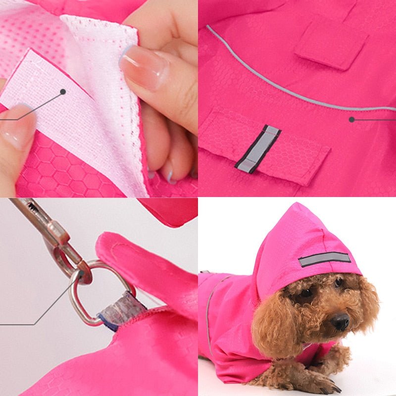 THE RAINY DAYS REFLECTIVE RAINCOAT FOR SMALL DOGS