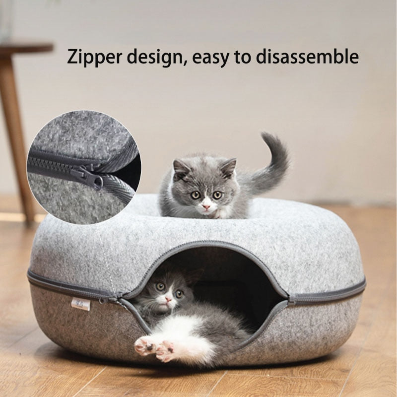 INTERACTIVE CAT TUNNEL BED