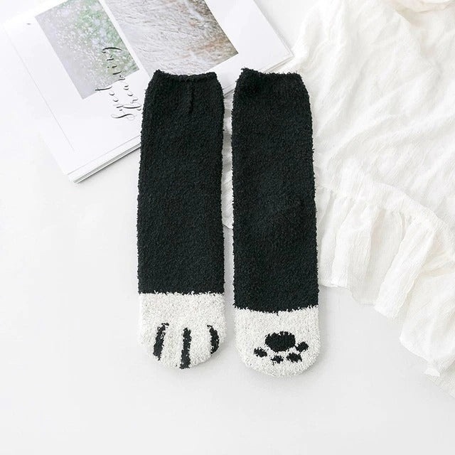 COZY CAT PAW PRINT SOCKS FOR WOMEN