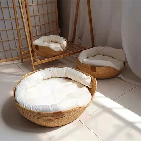 HANDWOVEN BAMBOO COZY BED