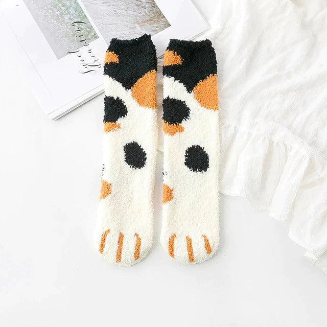 COZY CAT PAW PRINT SOCKS FOR WOMEN