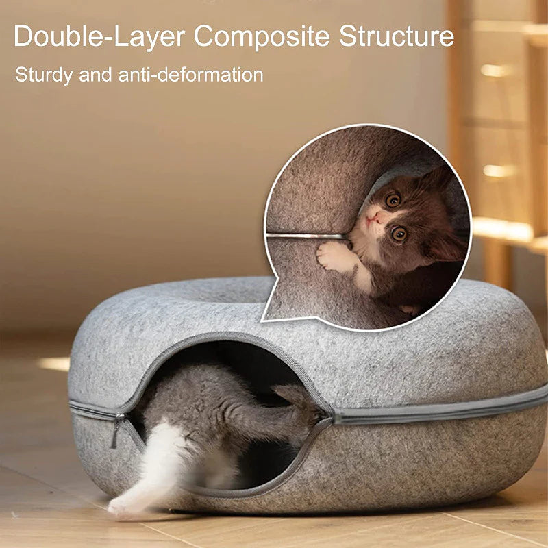 INTERACTIVE CAT TUNNEL BED