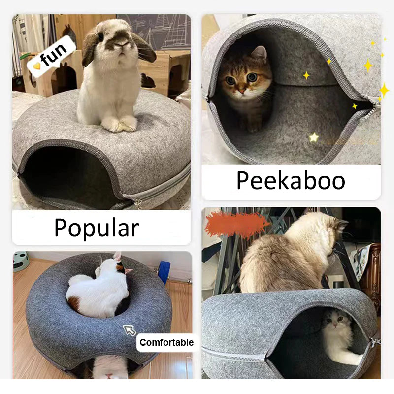 INTERACTIVE CAT TUNNEL BED