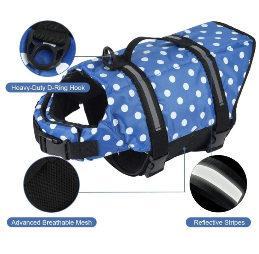 POLKA DOT DOG LIFE JACKET