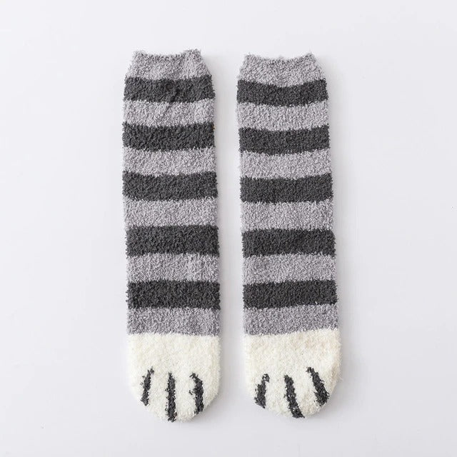 COZY CAT PAW PRINT SOCKS FOR WOMEN