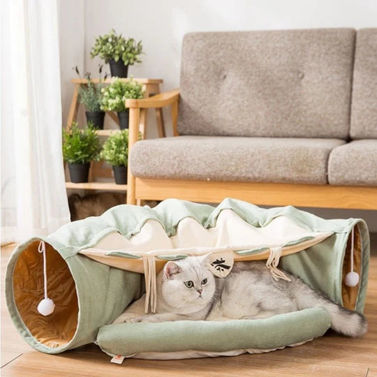 SUSHI BAR CAT TUNNEL WITH REMOVABLE CAT BED